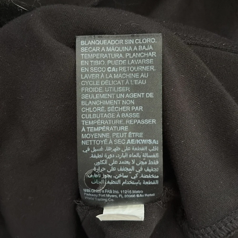 White House Black Market Black Ruched Blouse Size L - Picture 11 of 11